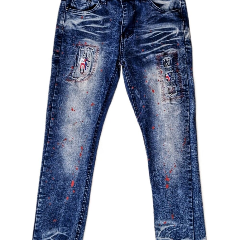 Parish Nation Girl’s Size 12 Patched Distressed Y2K Jeans